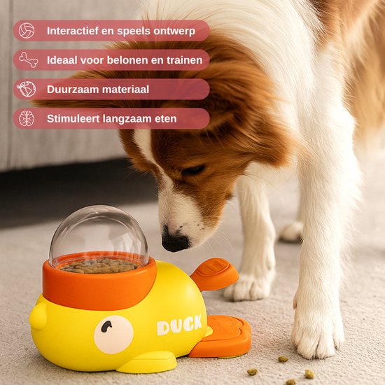 DuckMind Pro™ – Interactieve Hondenpuzzel & Slowfeeder